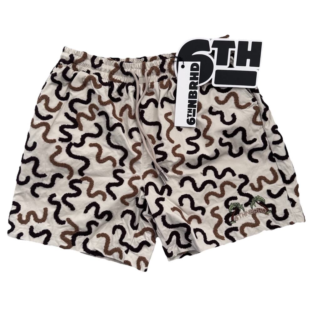 New 6th NBRHD Sea Shore Sand Mens Shorts XL Streetwear NWT Vaca